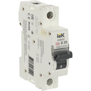 IEK ARMAT Автоматический выключатель M10N 1P D 25А - AR-M10N-1-D025 IEK ARMAT Автоматический выключатель M10N 1P D 25А - AR-M10N-1-D025