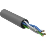 IEK Витая пара U/UTP кат.5E 24AWG 2 пары LSZH 1м серый (305м) РФ GENERICA