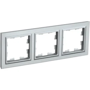 IEK BRITE Рамка 3-местная РУ-3-БрА алюминий - BR-M32-K47 IEK BRITE Рамка 3-местная РУ-3-БрА алюминий - BR-M32-K47