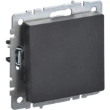 IEK BRITE Выключатель 1-клавишный 10А ВС10-1-0-БрЧ черный