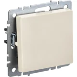 IEK BRITE Выключатель 1-клавишный самовозвратный 10А ВС10-1-4-БрКр бежевый