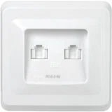 IEK Розетка 2-местная компьютерная РК10-2-ВБ RJ45 Cat5e ВЕГА белый