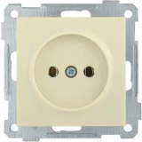IEK Розетка без заземляющего контакта РС10-1-0-Б 10А BOLERO кремовый