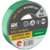 IEK Изолента 0,15х15мм зеленая 10м