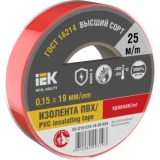 IEK Изолента 0,15х19мм красная 25м