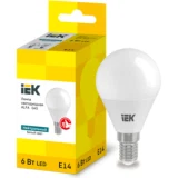 IEK Лампа светодиодная ALFA G45 шар 6Вт 230В 4000К E14