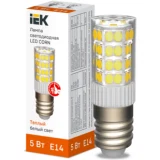 IEK Лампа светодиодная CORN капсула 5Вт 230В 3000К керамика E14