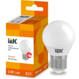 IEK Лампа светодиодная G45 шар 3Вт 230В 3000К E27