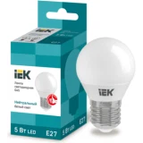 IEK Лампа светодиодная G45 шар 5Вт 230В 4000К E27