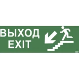 IEK Самоклеящаяся этикетка 240х90мм "Выход/лестница вниз/фигура" для ССА 1005