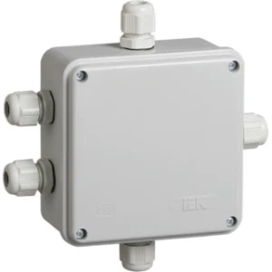 IEK Коробка распаячная КМ41330 для открытой проводки 100х100х50мм IP55 (RAL 7035, гермовводы PG9 5шт) - UKO10-100-100-050-K51-55 IEK Коробка распаячная КМ41330 для открытой проводки 100х100х50мм IP55 (RAL 7035, гермовводы PG9 5шт) - UKO10-100-100-050-K51-55