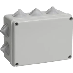 IEK Коробка распаячная КМ41241 для открытой проводки 150х110х70мм IP44 (RAL 7035, 10 гермовводов) - UKO10-150-110-070-K41-44 IEK Коробка распаячная КМ41241 для открытой проводки 150х110х70мм IP44 (RAL 7035, 10 гермовводов) - UKO10-150-110-070-K41-44