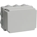 IEK Коробка распаячная КМ41245 для открытой проводки 190х140х120мм IP44 (RAL 7035, 10 гермовводов)