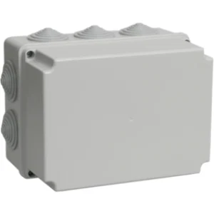 IEK Коробка распаячная КМ41246 для открытой проводки 190х140х120мм IP55 (RAL 7035, 10 гермовводов) - UKO10-190-140-120-K41-55 IEK Коробка распаячная КМ41246 для открытой проводки 190х140х120мм IP55 (RAL 7035, 10 гермовводов) - UKO10-190-140-120-K41-55