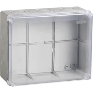 IEK Коробка распаячная КМ41277 для открытой проводки 240х195х165мм IP44 (RAL 7035, прозрачная крышка, кабельные вводы 5шт) - UKO10-240-195-165-K51-44 IEK Коробка распаячная КМ41277 для открытой проводки 240х195х165мм IP44 (RAL 7035, прозрачная крышка, кабельные вводы 5шт) - UKO10-240-195-165-K51-44