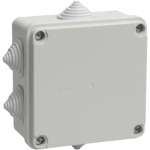 IEK Коробка распаячная КМ41233 для открытой проводки 100х100х50мм IP44 (RAL 7035, 6 гермовводов) - UKO11-100-100-050-K41-44 IEK Коробка распаячная КМ41233 для открытой проводки 100х100х50мм IP44 (RAL 7035, 6 гермовводов) - UKO11-100-100-050-K41-44