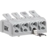 IEK Клемма пружинная соединительная КСПнз4-2L+N+PE