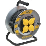 IEK Катушка УК20 на мет. с термозащитой 4 места 2P+PE/20м КГ 3х1,5мм2 IP44 PROFESSIONAL