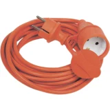 IEK Шнур УШ-01РВ с вилкой и розеткой 2P+PE/50м 3х1,0мм2 IP44 оранжевый
